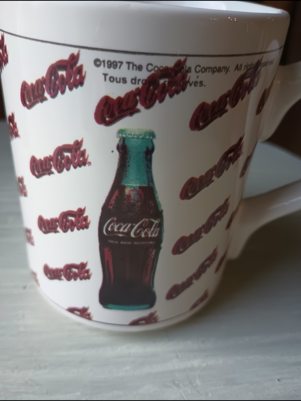 Vintage 1997 Coca-Cola Ceramic Coffee Mug